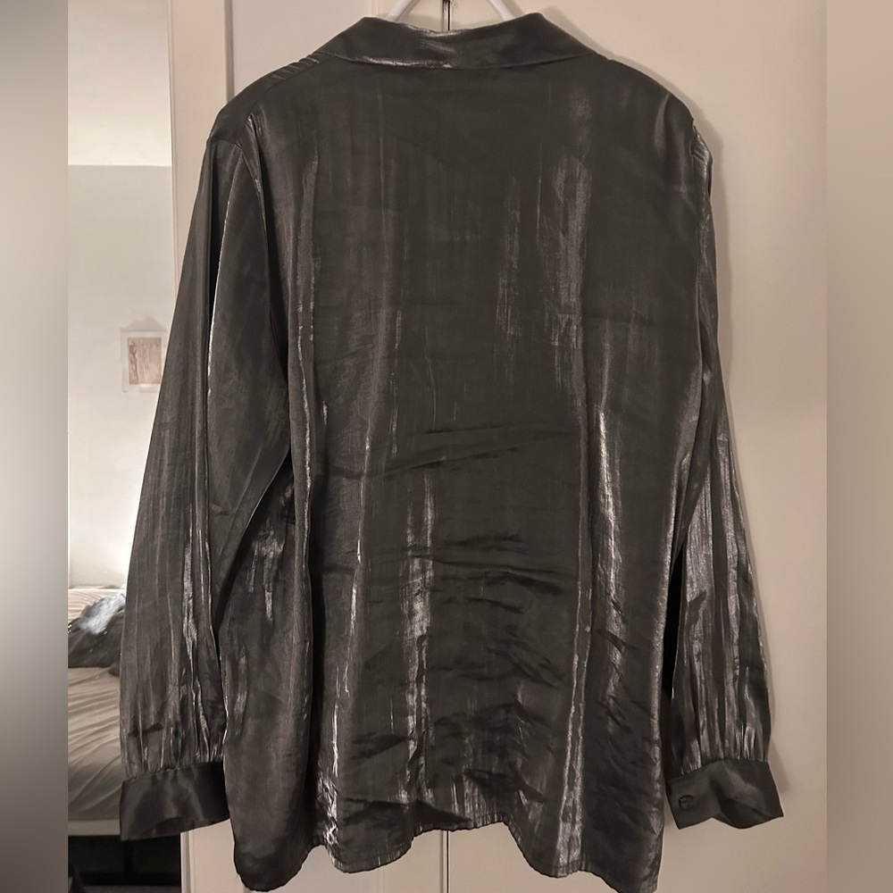 Metallic Button Down - Picture 2 of 3